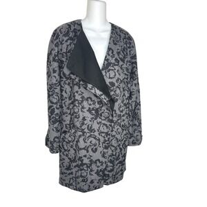 Vintage Escada Margaretha Ley Floral Print Wool Blend Blazer Jacket ‎ sz 36 US 4